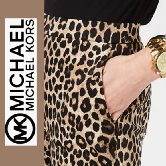 MICHAEL Michael Kors Leopard Print Pull On Pants - Picture 5 of 8